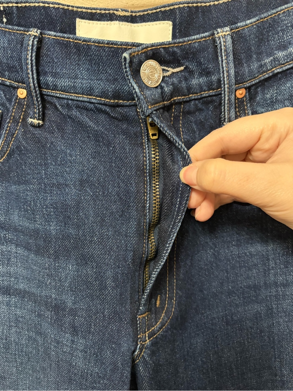Mother Superior The Mid Rise Full-Pipe Flood Fray Jeans Unplugged Size 27 - Picture 8 of 16